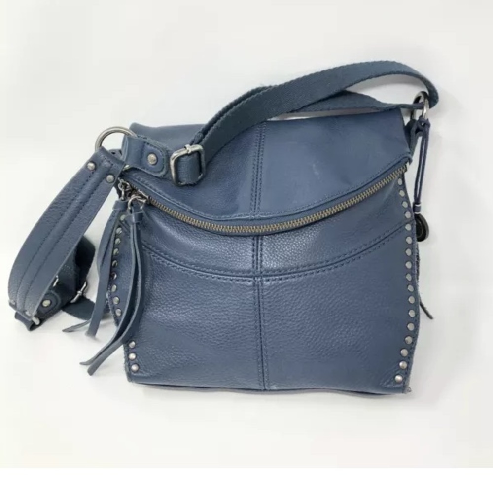 THE SAK DEENA Teal Leather Cross-Body STUD Bag